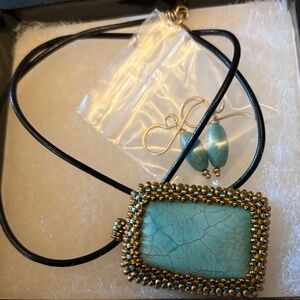 Turquoise Necklace & matching earrings